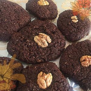 Einkorn Cocoa Walnut Cookies